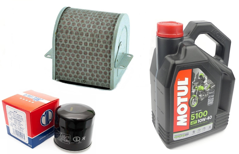 Filtr oleju powietrza olej HF204 Motul 5100 10w40 Honda CB 500 13-18r
