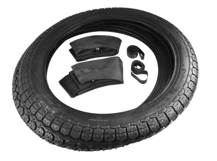 Zestaw 2x Opona 18x3.00 Dętka Fartuch Awina