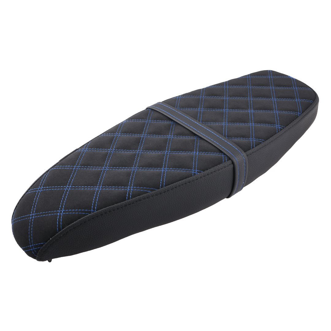 Siedzenie pikowane czarne + niebiesko czarne szwy Simson S50 S51 S70 DPR