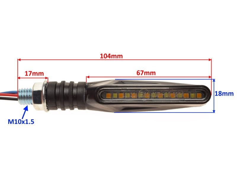 Kierunkowskazy sekwencyjne led przednie Atv Utv