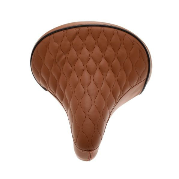 Siedzenie rowerowe na sprężynie szerokie brązowe