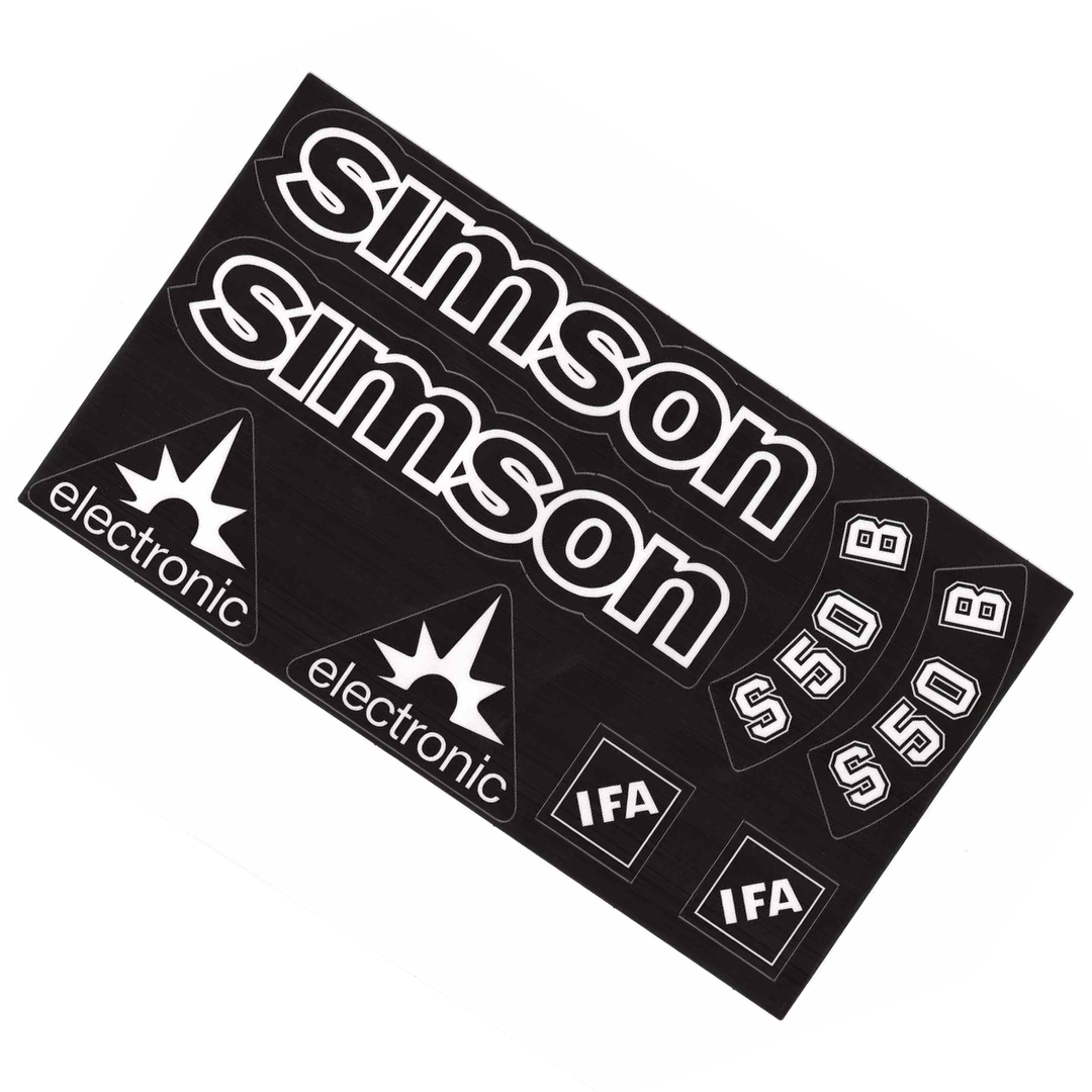 Naklejki transparentne ciemne premium Simson S50 komplet