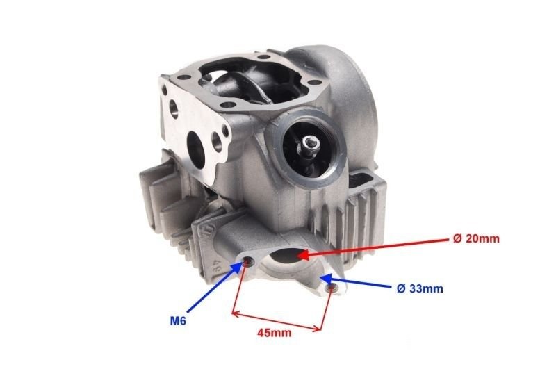 Głowica cylindra 139FMB 4t z zaworami duży 70ccm