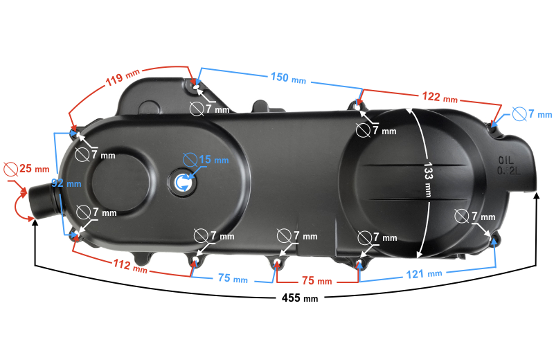 Pokrywa silnika NAPĘDU 430 SKUTER CHELLENGER 2