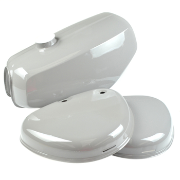 Zbiornik paliwa pokrywy boczne szare premium Simson S51 S60 S70 DPR Classic