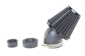 Filtr powietrza stożkowy 45° 48mm 2 adaptery 28 mm 35 mm