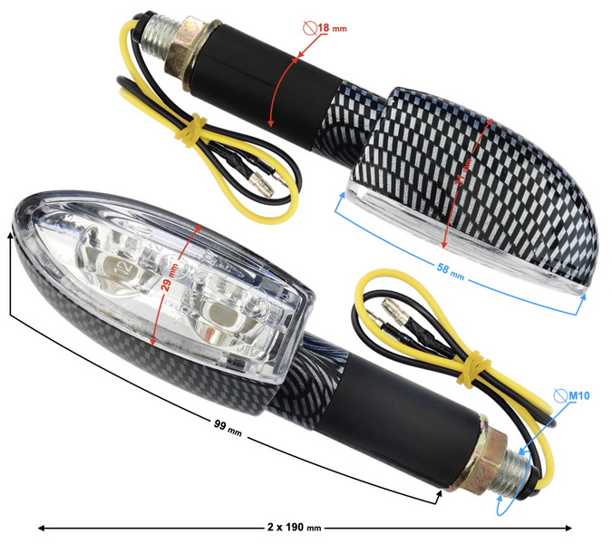 Kierunkowskazy uniwersalne MRT-046 ledowe 12 SMD