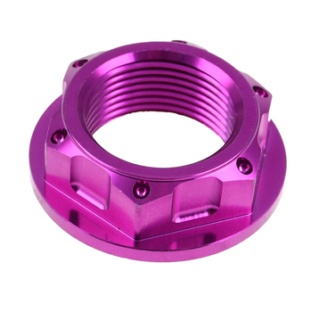 Nakrętka półki widelca M24x1,5 fioletowa aluminiowa DPR Performance