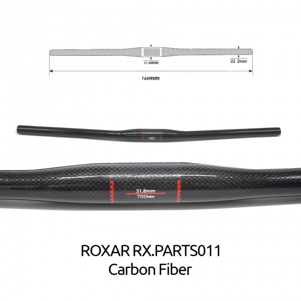 ROXAR Kierownica rowerowa 760mm carbon włókno węglowe ultra lekka