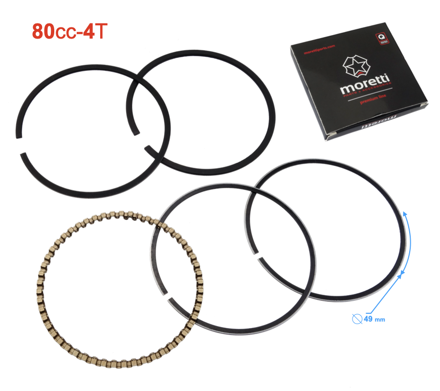 Pierścienie tłoka do skutera GY6 80cc 4T 48.00mm