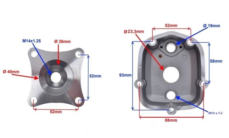 Głowica 50cm3 woda od 2006r derbi aprilia gilera