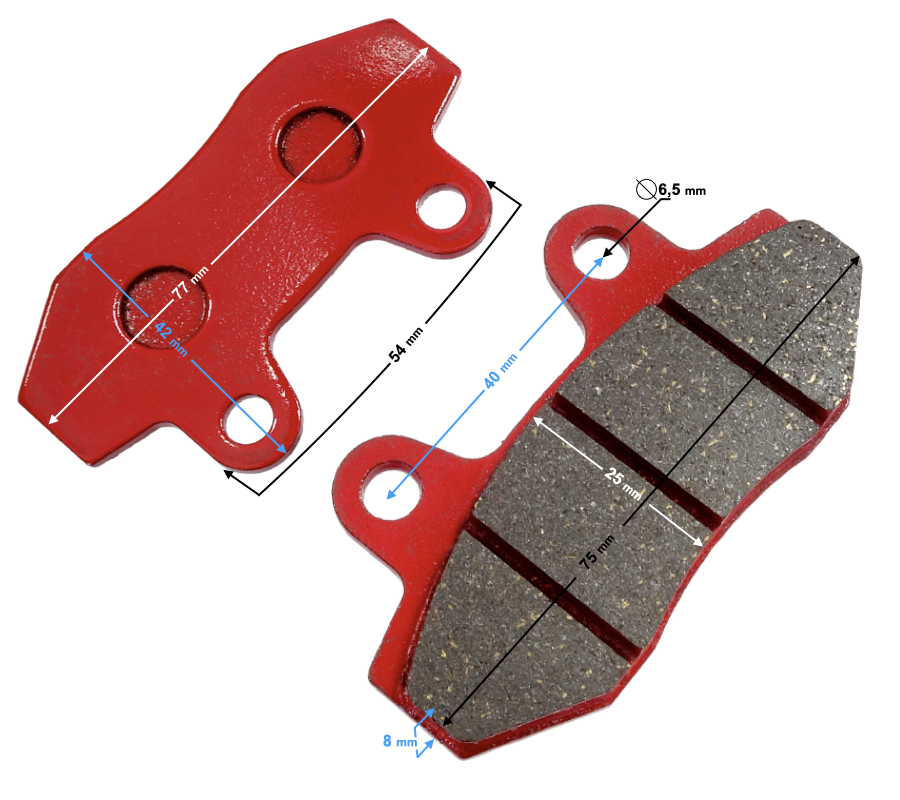 Klocki hamulcowe przednie skutera Barton Orlando