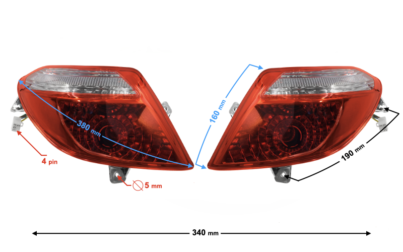 Kierunkowskazy tył skuter elektryczny Barton Tres