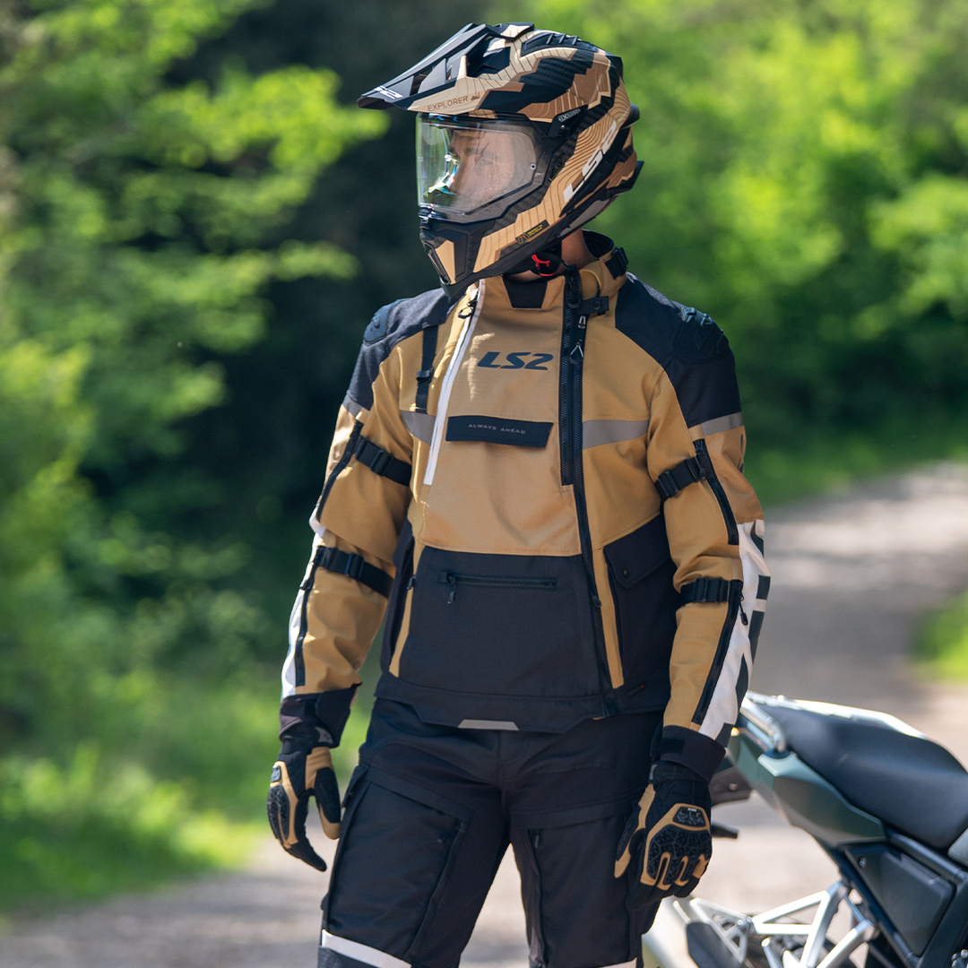 Kurtka motocyklowa męska LS2 X-Master Man Sand Black Grey