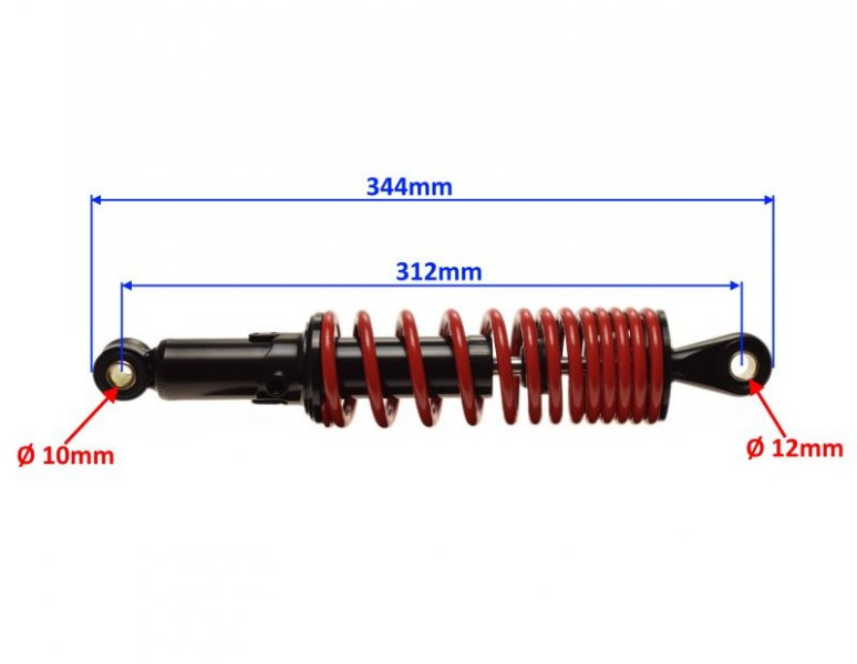 Amortyzator tył do junak 126 904 komplet 312/344mm