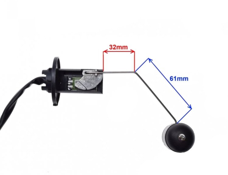 Czujnik poziomu paliwa 3 piny 4t quest delfin gy6