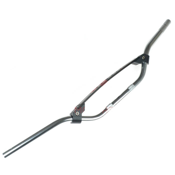 Kierownica z płaską poprzeczką z otworami do kamerki srebrna 22mm Racing Force