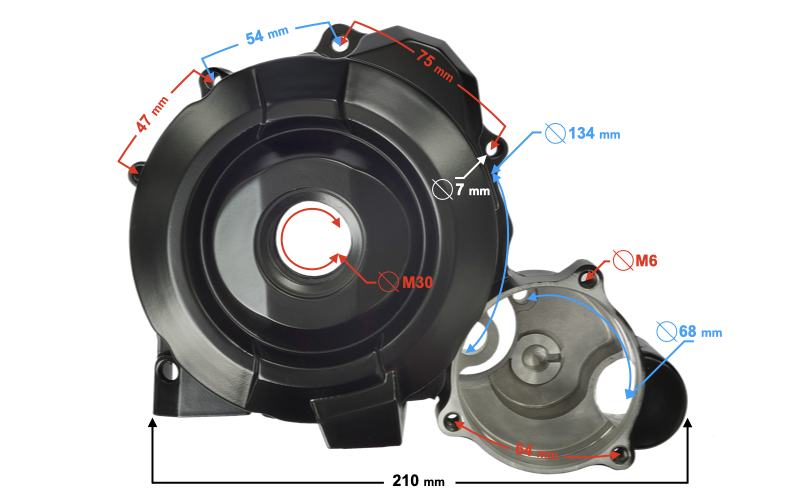 Pokrywa obudowa karteru lewa do motocykla Barton Classic 125