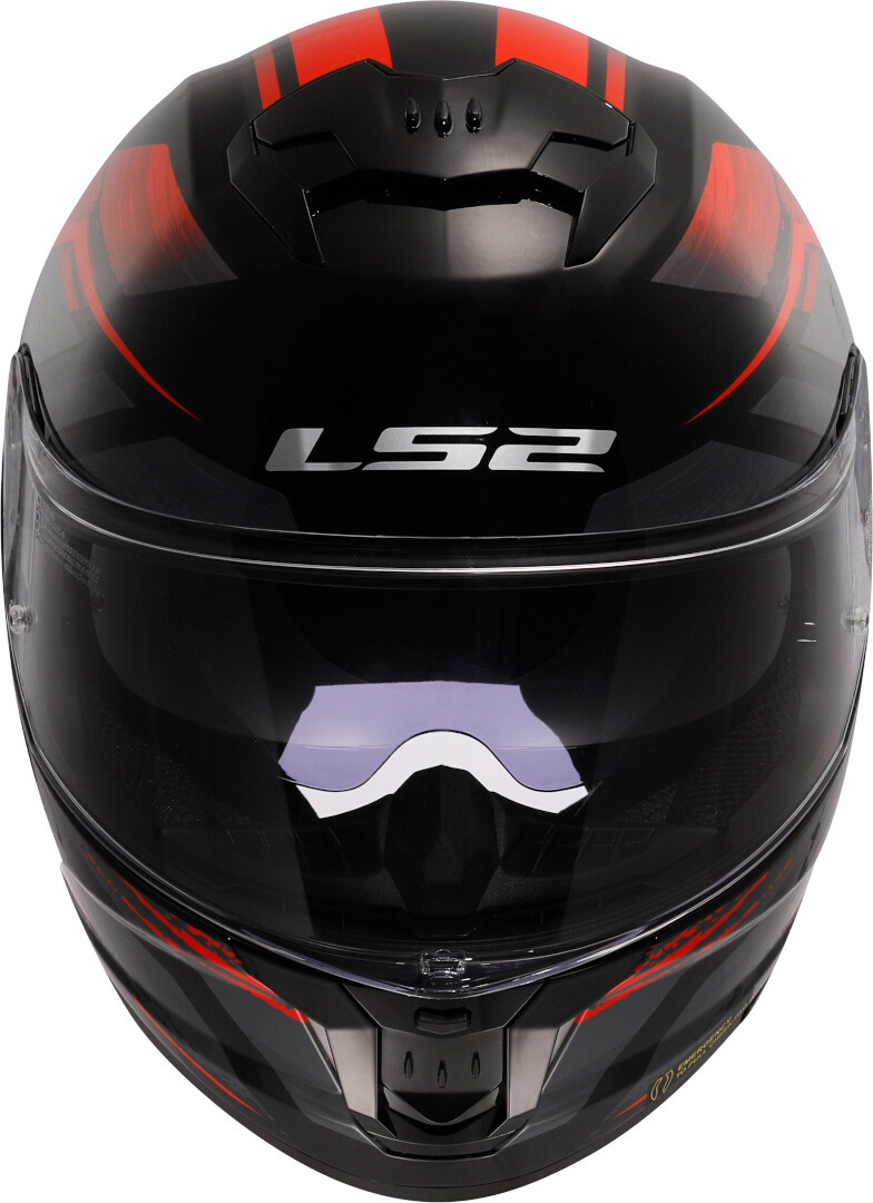 Kask integralny LS2 FF808 STREAM II FURY BLACK RED homologacja ECE 22.06