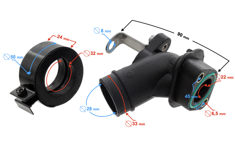 Króciec ssący ATV Quad Barton Mikilon 180 (H)