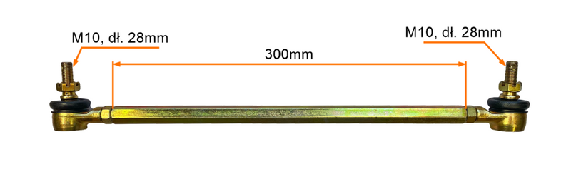 Drążek kierowniczy z końcówkami 28/28mm quad atv 200 250 Bashan