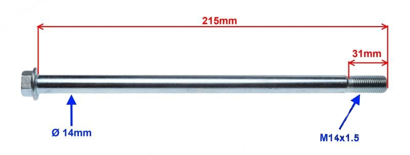 Oś wahacza tył tylna do junak 904 fi14 215mm