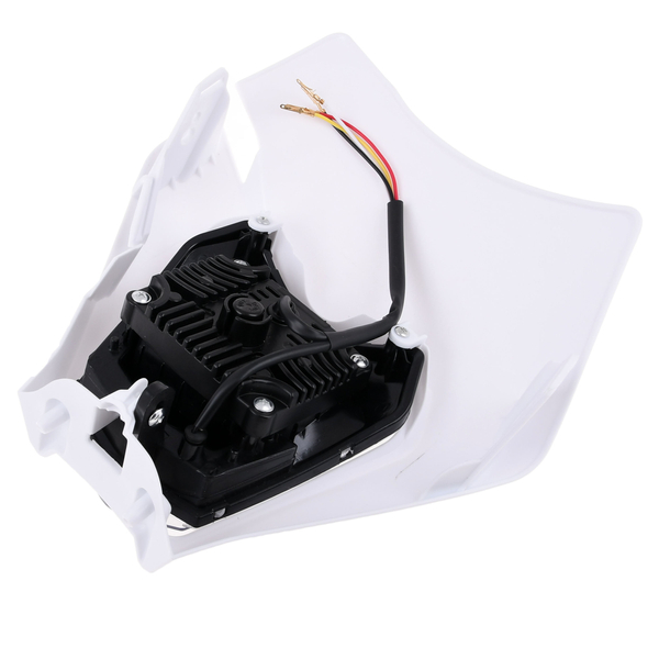 Owiewka uniwersalna biała z wkładem lampy Led cross enduro