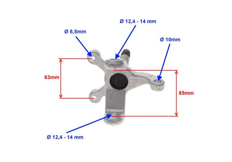 Zwrotnica zawieszenia lewa przód atv bashan