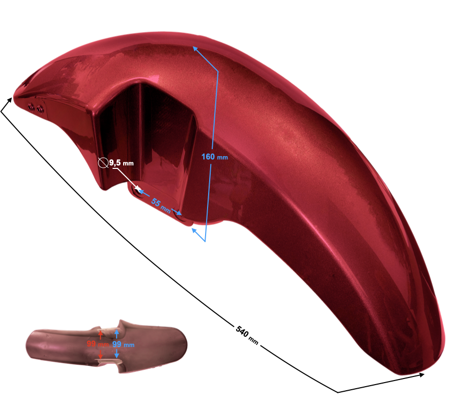 Błotnik przedni czerwony do Barton Classic 125