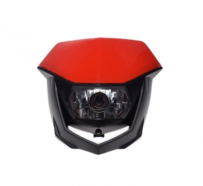 Owiewka przód z reflektorem czerwono czarna h4