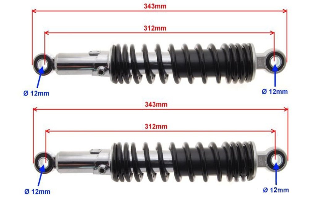 Amortyzatory tył chrom green neken zetka street gb