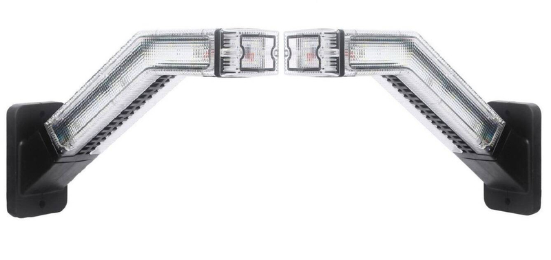 Belka ostrzegawcza 72LED R65 R10 Magnes 12-24V ALR + gratis lampy narożne obrysowe prawa lewa