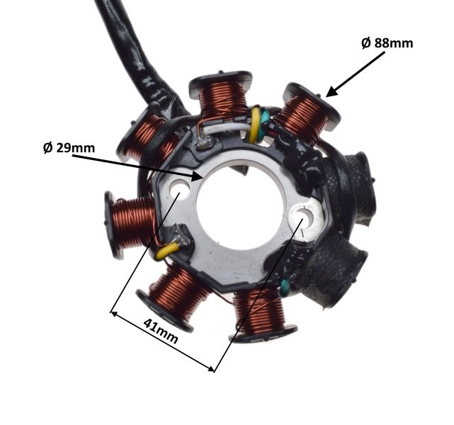 Stator iskrownik 8 cewek o pojazdów z silnikami GY6