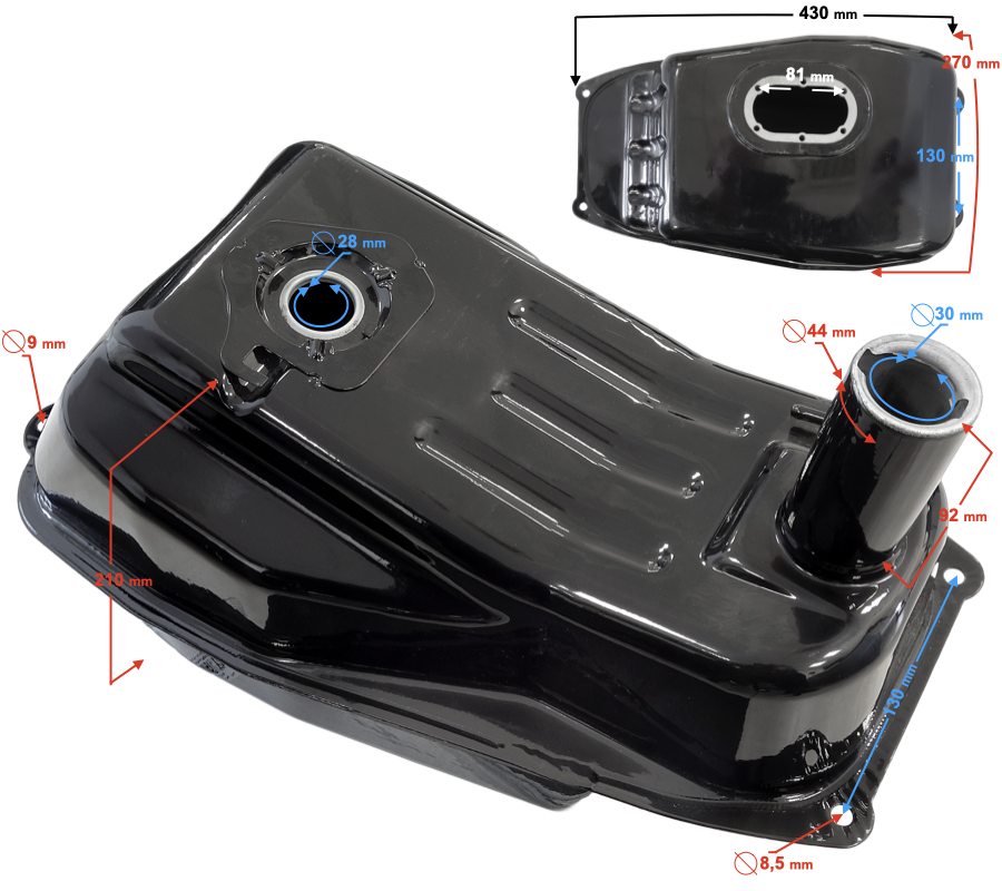 Zbiornik paliwa do skutera Barton B-Max na wtrysk