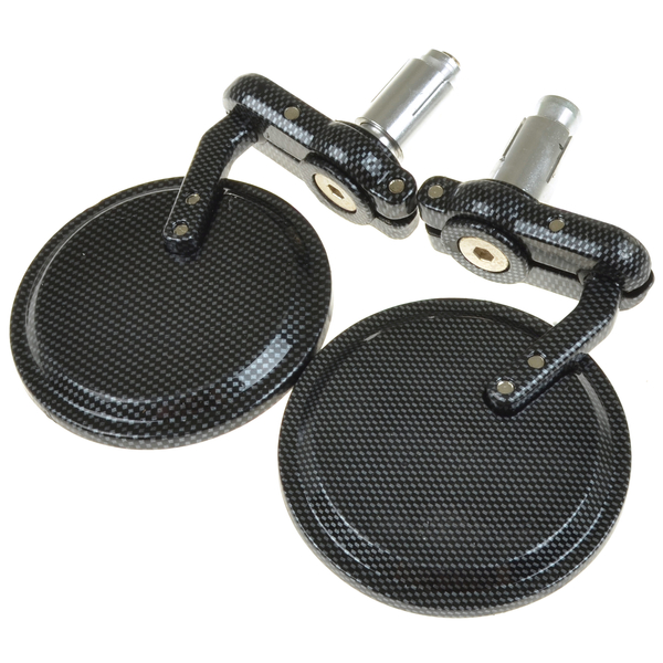 Lusterka dolne okrągłe uniwersalne Naked Cafe Racer Bobber carbon