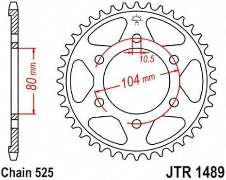 JT zębatka tylna 42z 525 Kawasaki KLZ Ninja Z ZX-10R ZX-6R ZX-7R ZX-9R