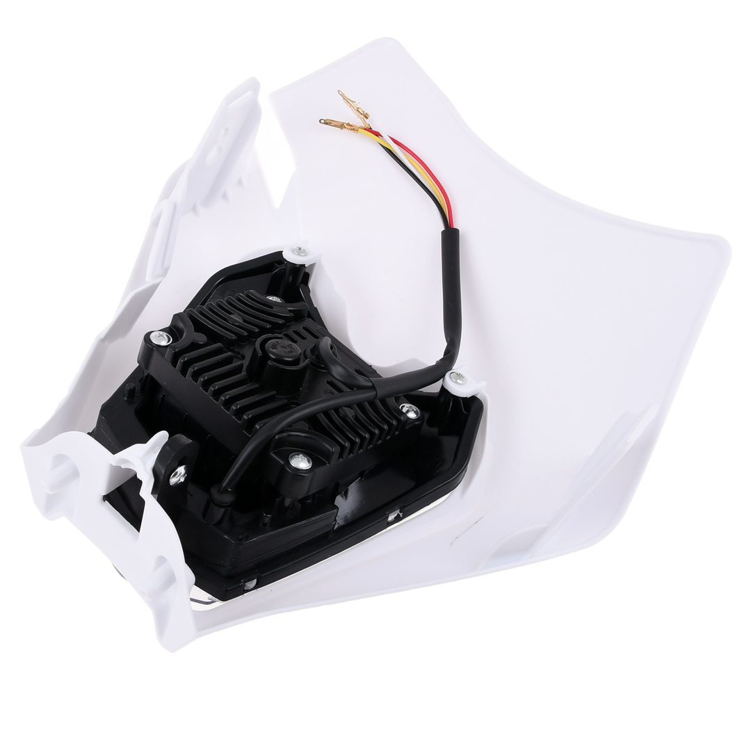 Owiewka uniwersalna biała z wkładem lampy Led cross enduro