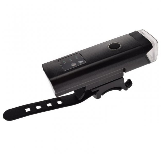 Lampa rowerowa przód 1 led z czujnikiem zmierzchu