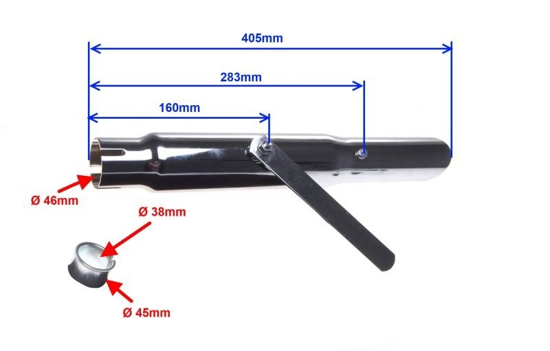 Tłumik chopper czoper cruiser bobber LH-086 chrom
