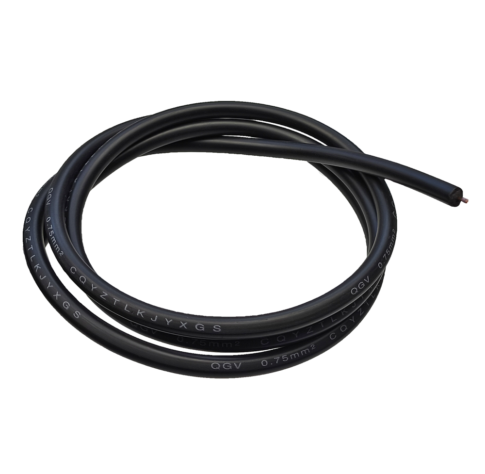 Przewód wysokiego napięcia - cewki zapłonu czarny 6,5mm 1 metr