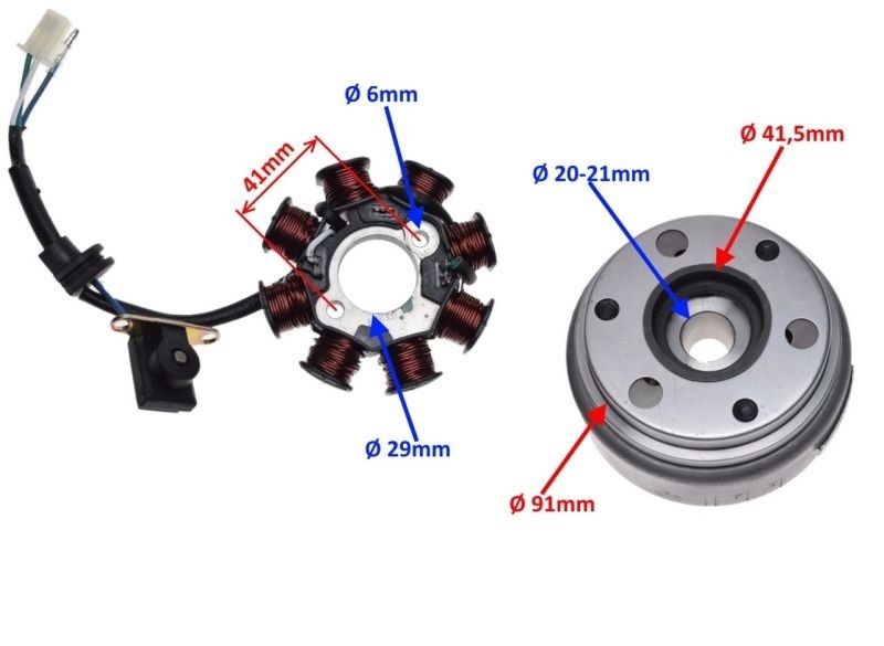 Iskrownik stator z kołem magnesowym silnik LF120