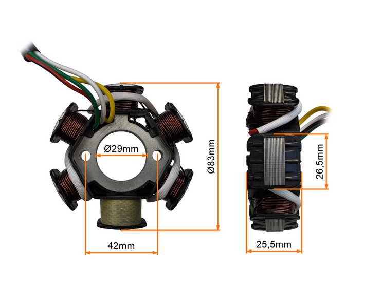 Cewki iskrownika stator 6-zwojowe atv 110 125 cross 110 125 Romet Zipp