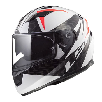 Kask sportowy ls2 ff320 stream evo commander white black red