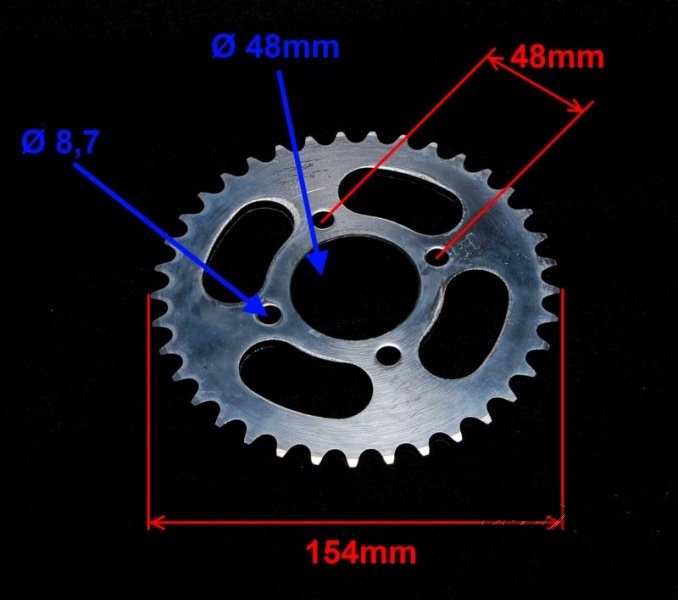 Zębatka tył 420H 37 zębów quad atv 70 90 110 125
