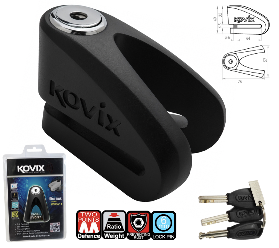 Blokada Tarczy Hamulcowej KOVIX KVC/Z1 Czarna