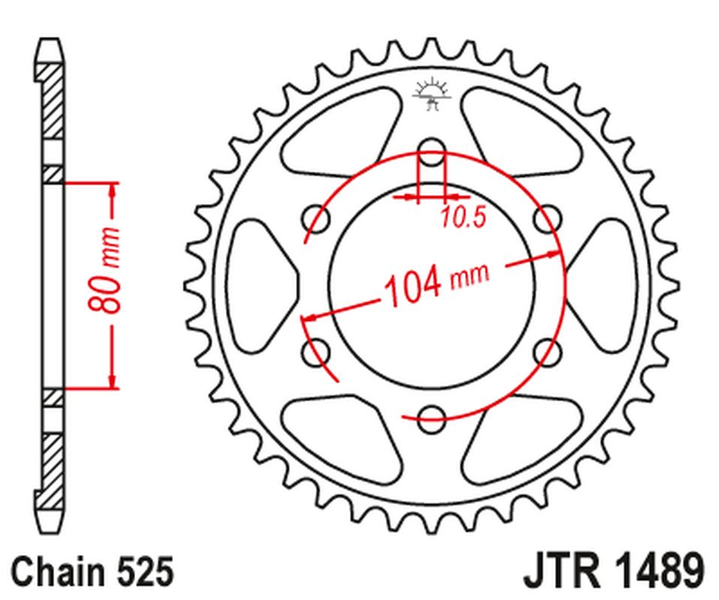 JT zębatka tylna 40z 525 Kawasaki KLZ Z ZX-10R ZX-6R ZX-7R ZX-9R