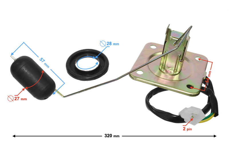 Czujnik poziomu paliwa motorower Barton FR 2