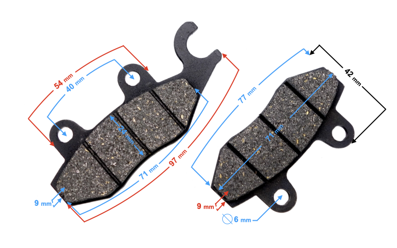 Klocki hamulcowe przednie do skutera B-Max ( na gaźnik)