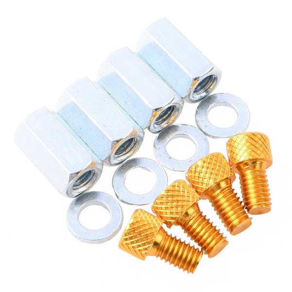 Nakrętki szpilki cylindra + zaślepki imbusowe złote Simson Jawa 50 DPR