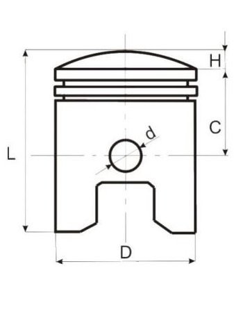 Tłok 41,75/12/26 piaggio vespa sfera